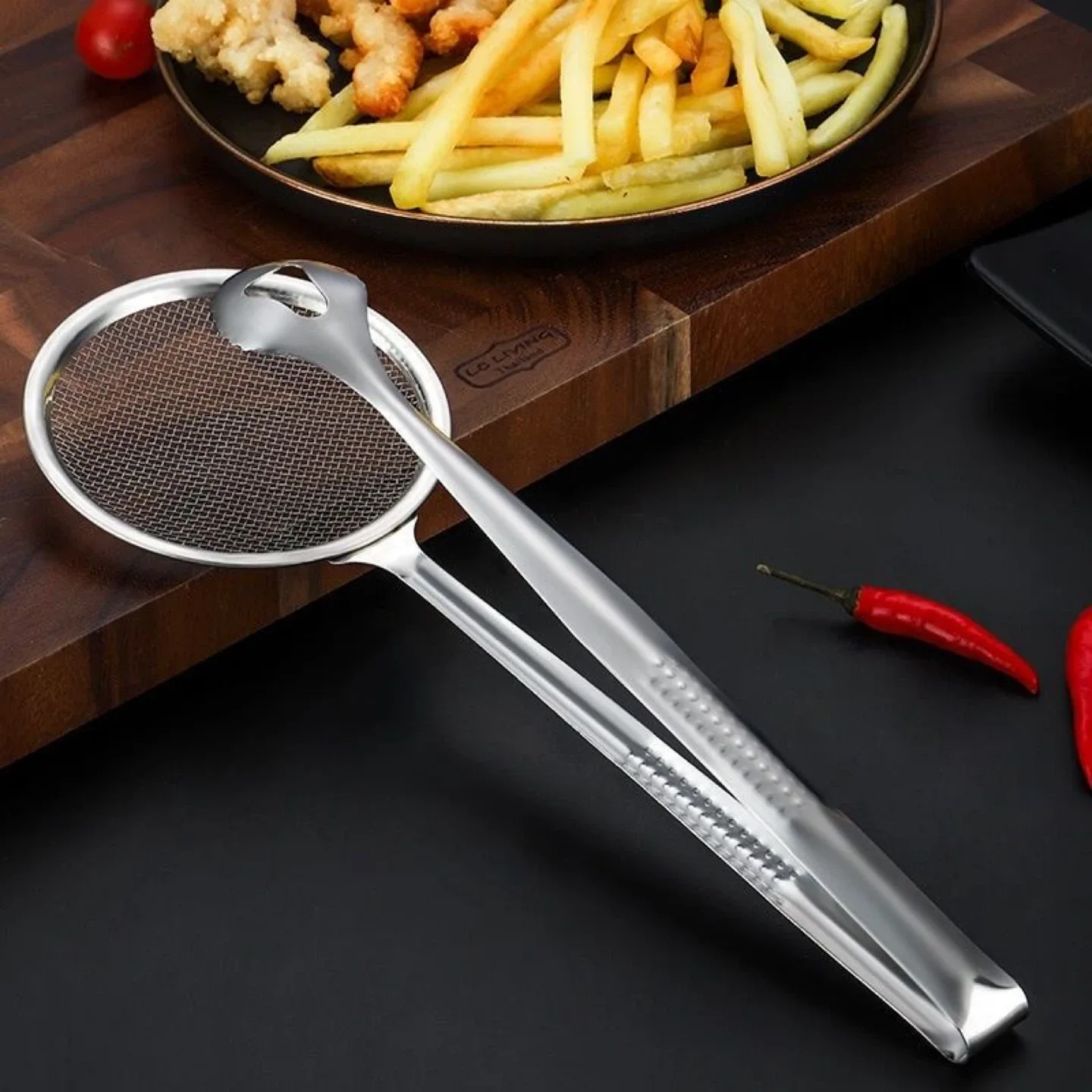 Stainless Steel Food Strainer Tongs thumbnail