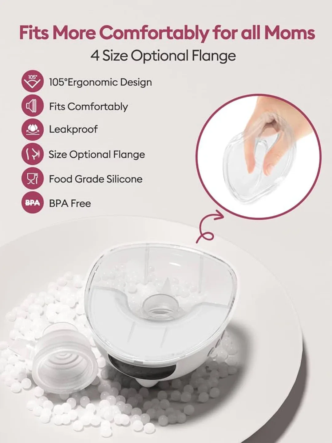 Wearable Breast Pump - Hospital Grade Suction image indicator(3)