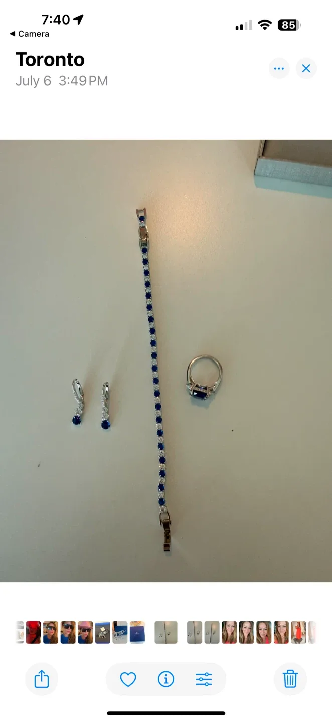 Swarovski  Sapphire Coloured Jewellery Set