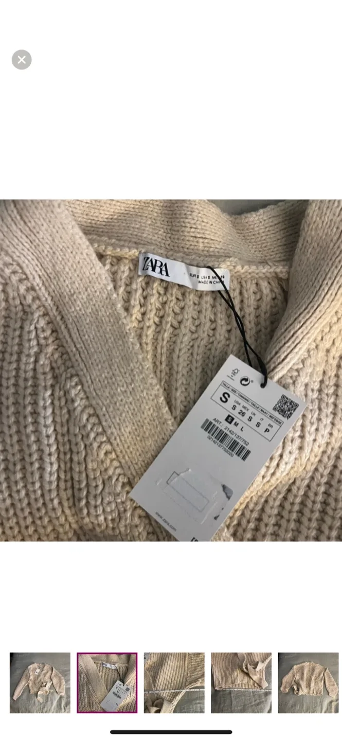 NWT Zara Knit Wrap Cardigan - small image indicator(2)