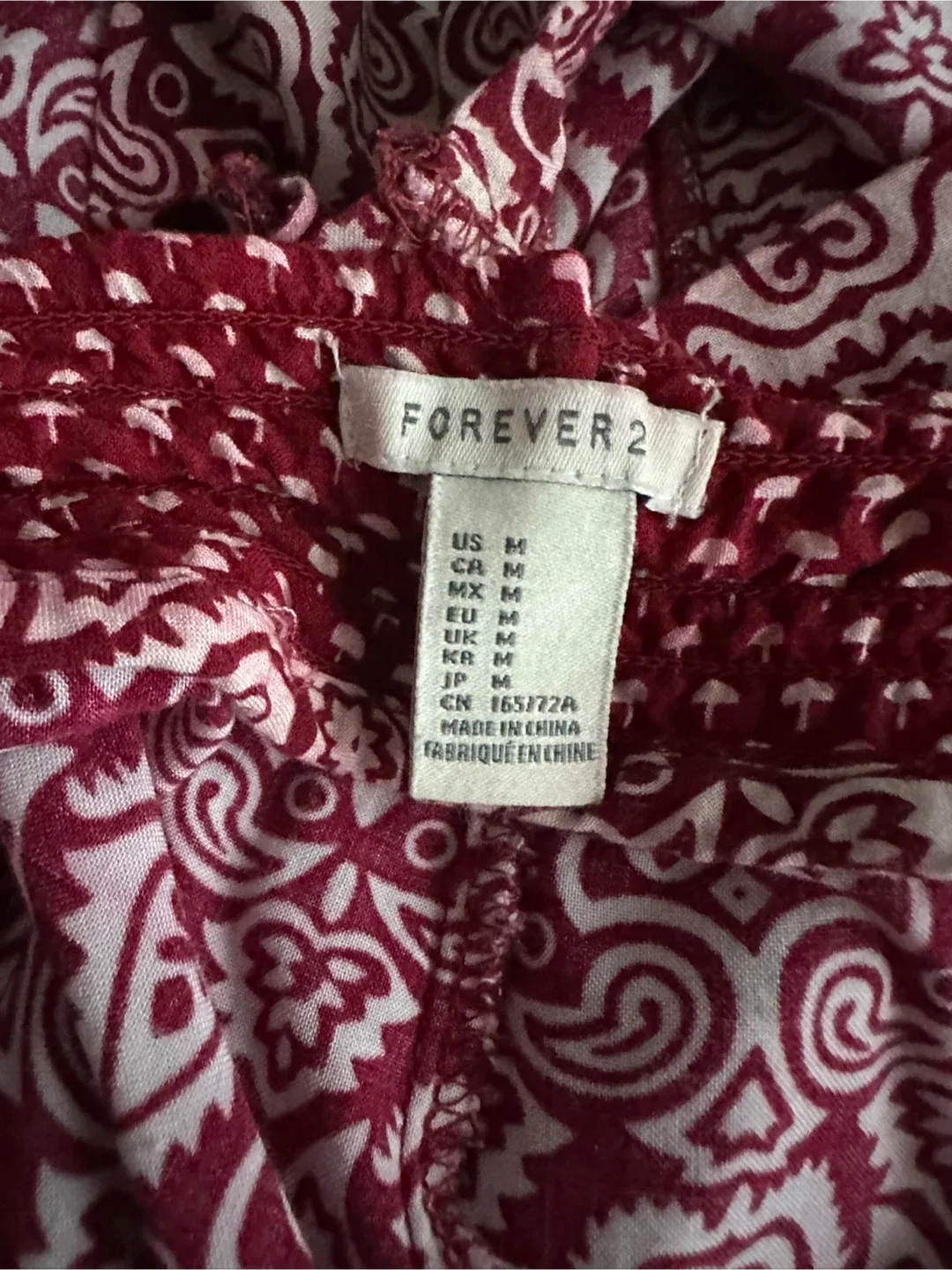 Forever 21 Red & White Shorts - Size M image indicator(3)