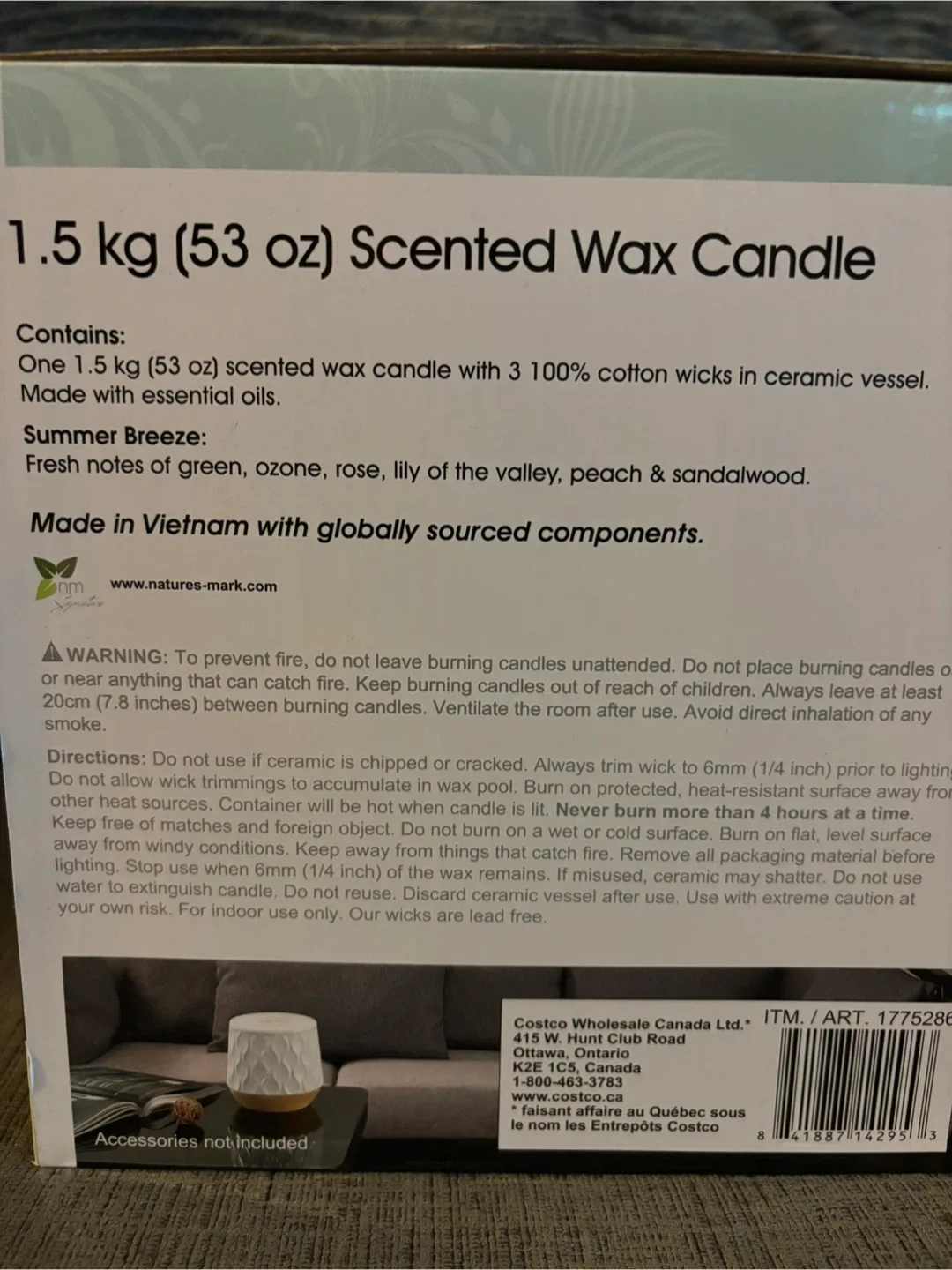 NM Signature Summer Breeze Scented Wax Candle image indicator(2)