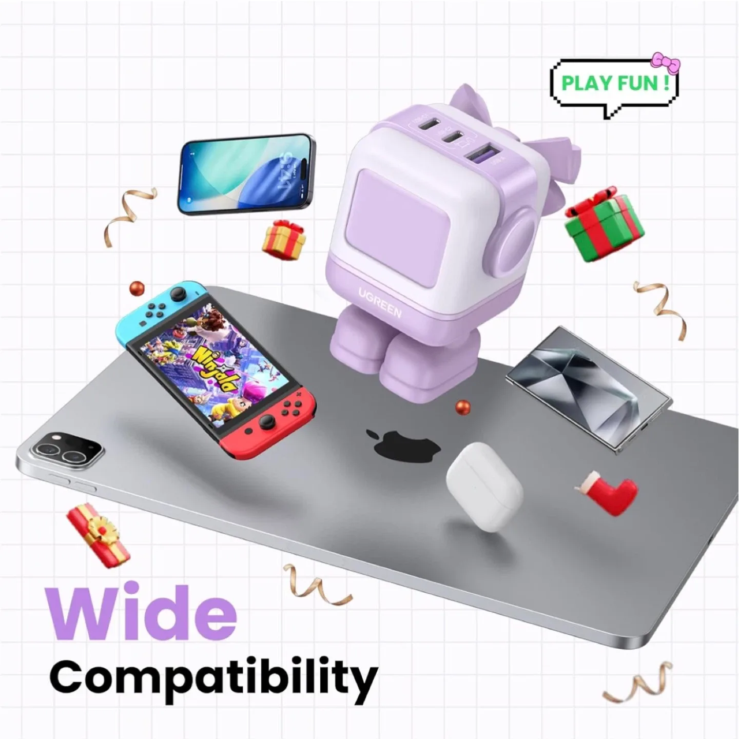 65W USB C Charger Block, Nexode GaN Fast Charging 3-Port image indicator(8)