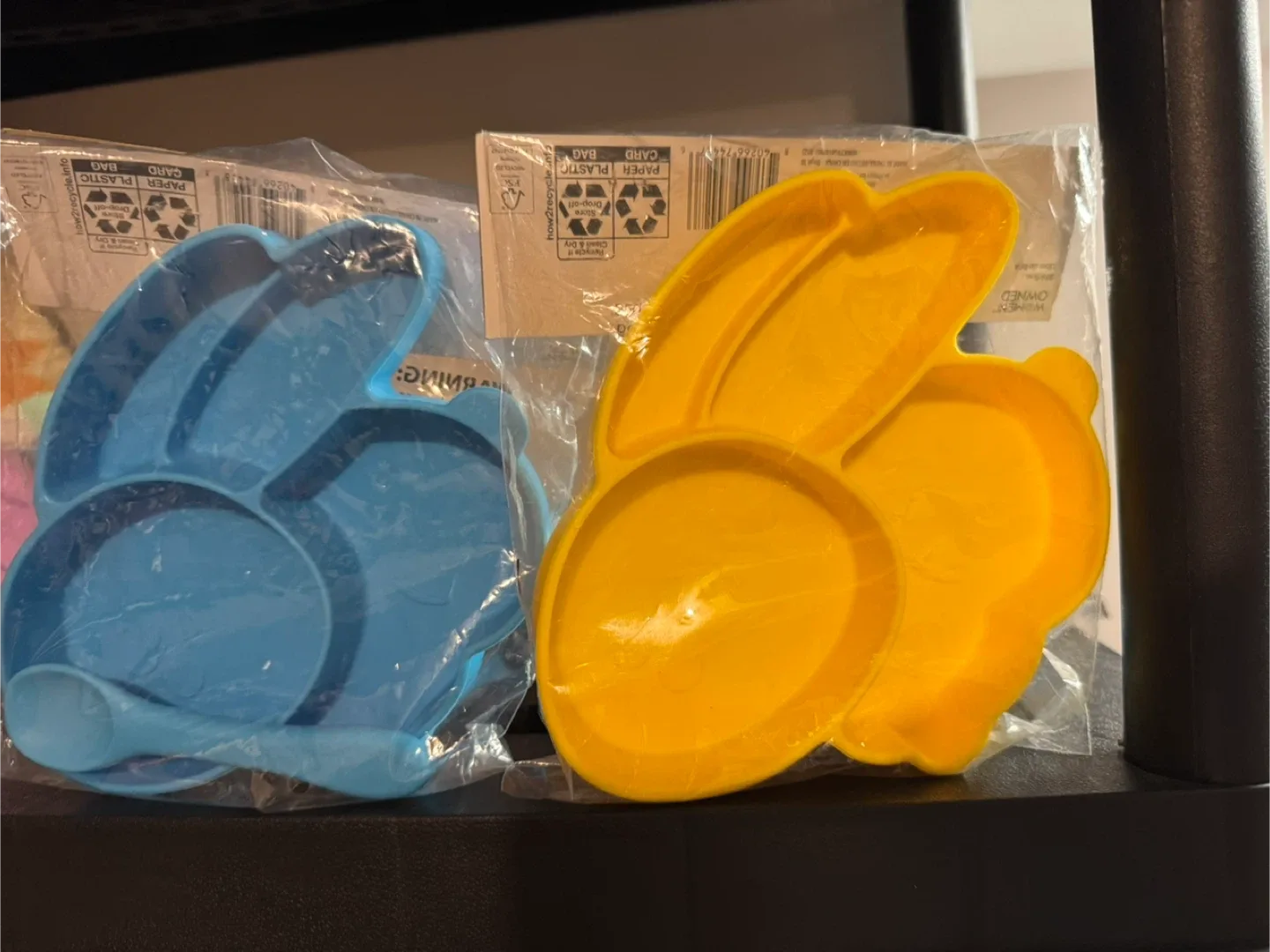 Bunny Suction Plate - Blue & Yellow thumbnail