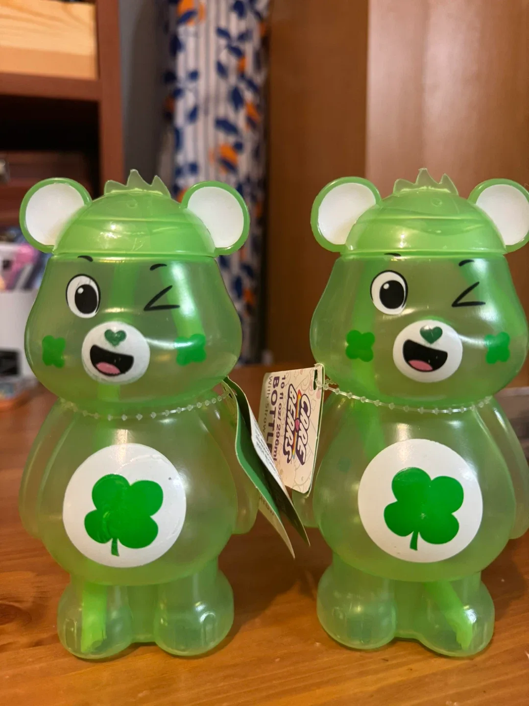 Care Bears Bottle with Straw - Green thumbnail