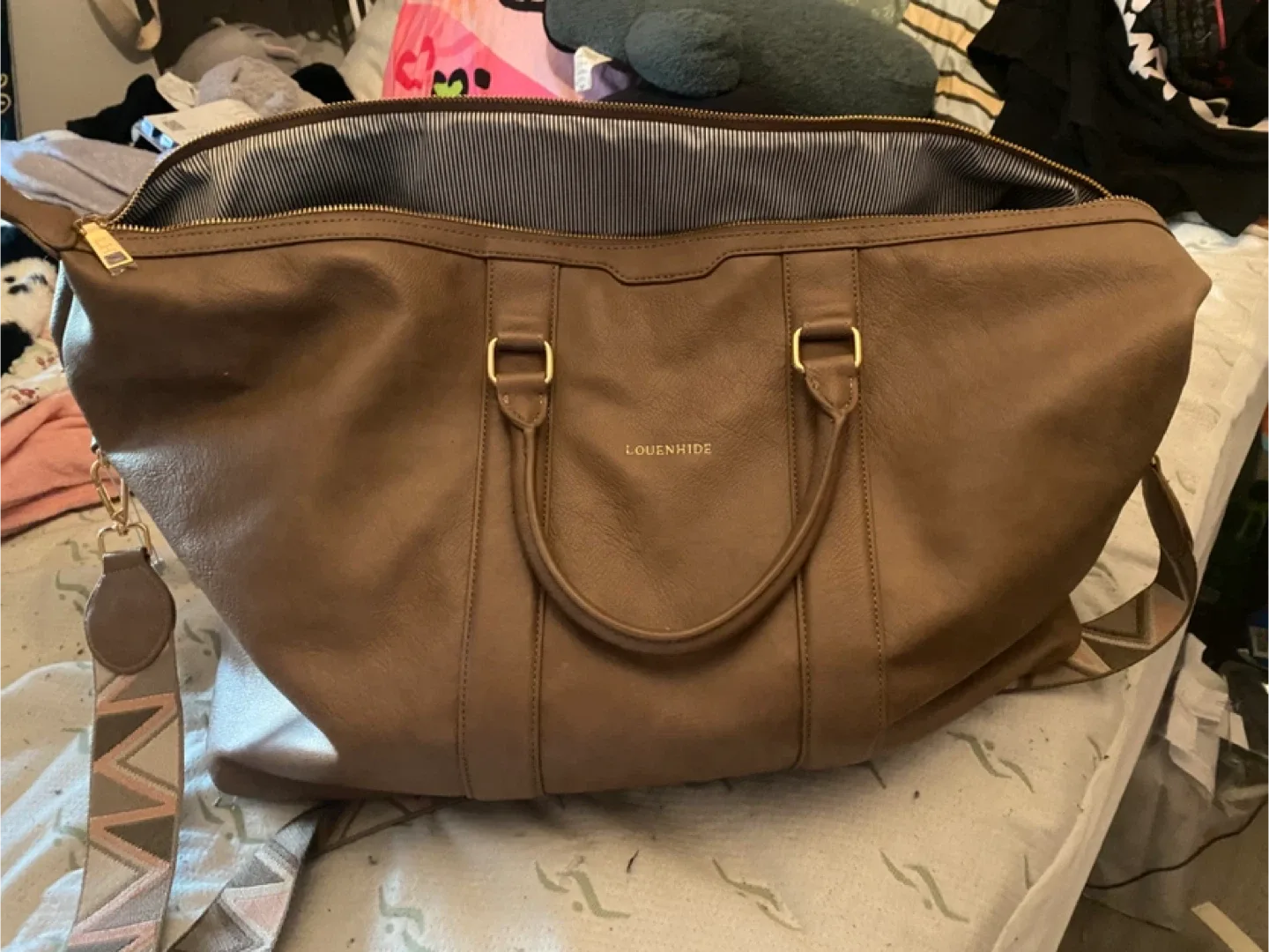 Louenhide Brown Leather Duffle Bag