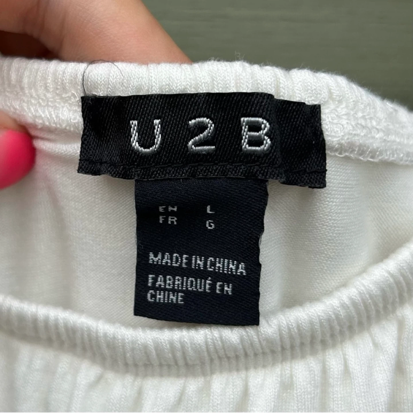 U2B Off The Shoulder Flounce Ruffle Bodysuit Womens Size L - photo 3