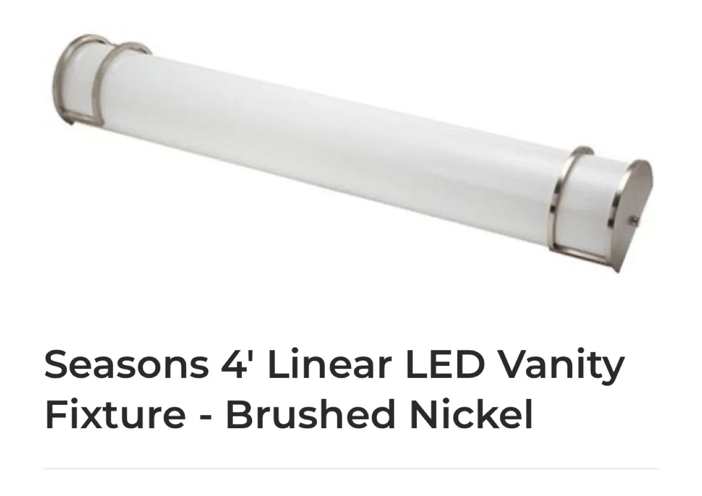 Seasons 4' Linear LED Vanity Fixture - Brushed Nickel thumbnail