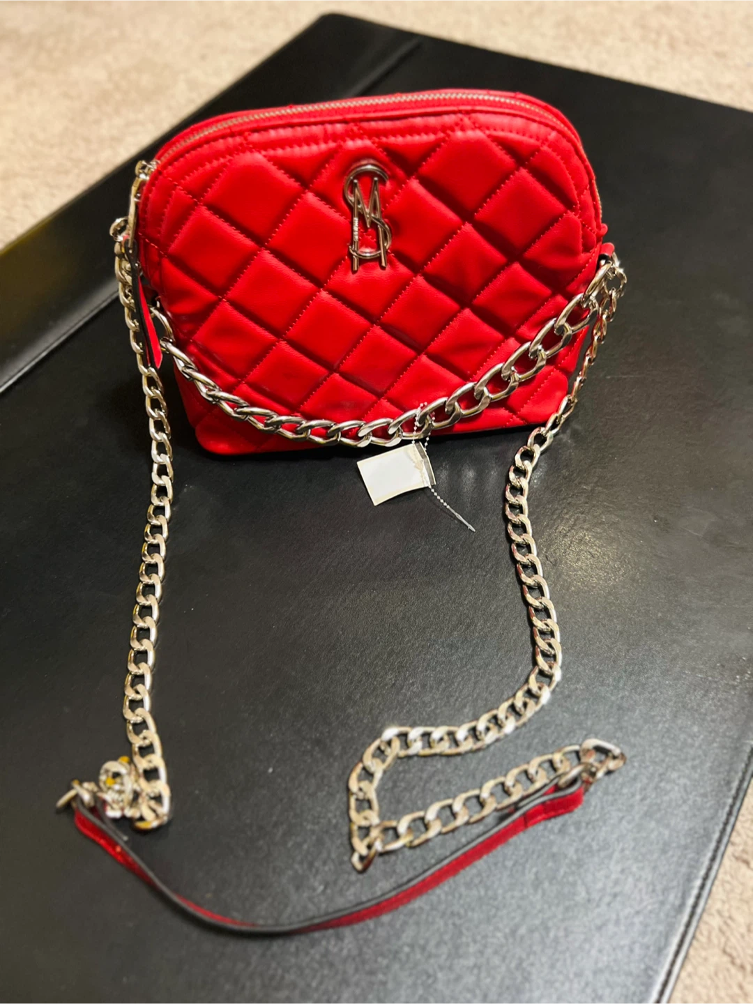 Steve Madden Red Quilted Crossbody Bag