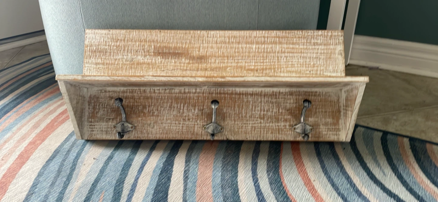 Shelf with hooks