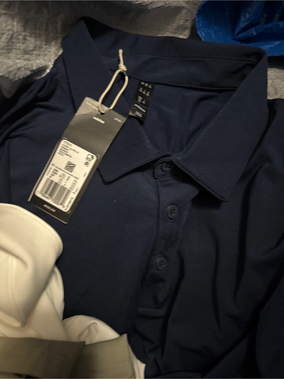 Adidas Golf Polo Shirt - 2XL - Navy Blue, white & grey - photo 2