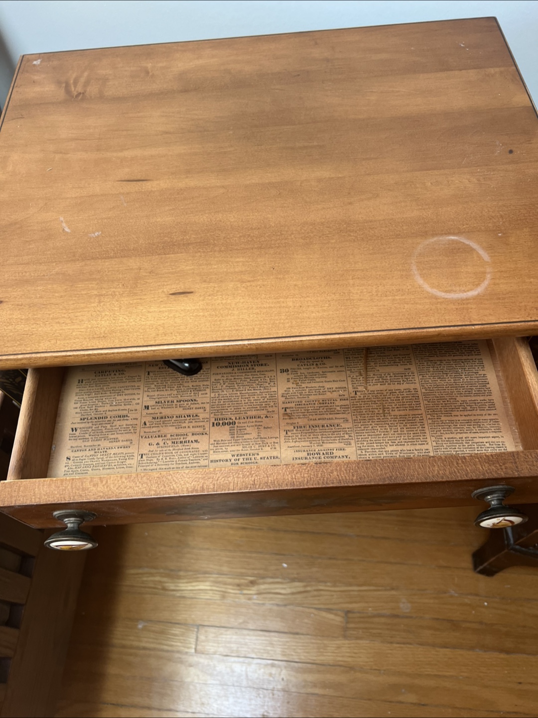 Wood Side Table with Two Drawers - photo 3