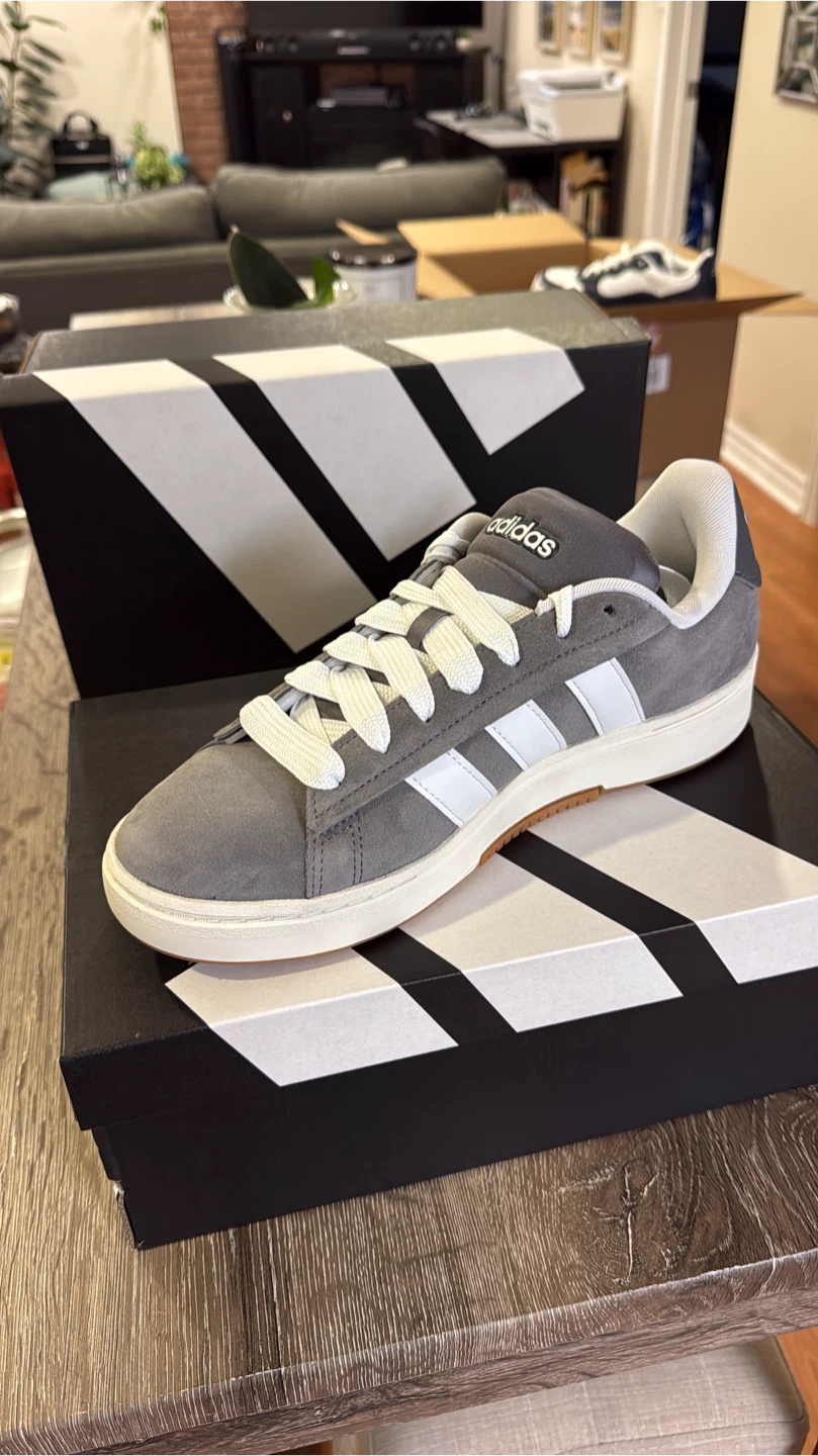 Adidas Grand Court Suede Shoes - Grey - photo 2