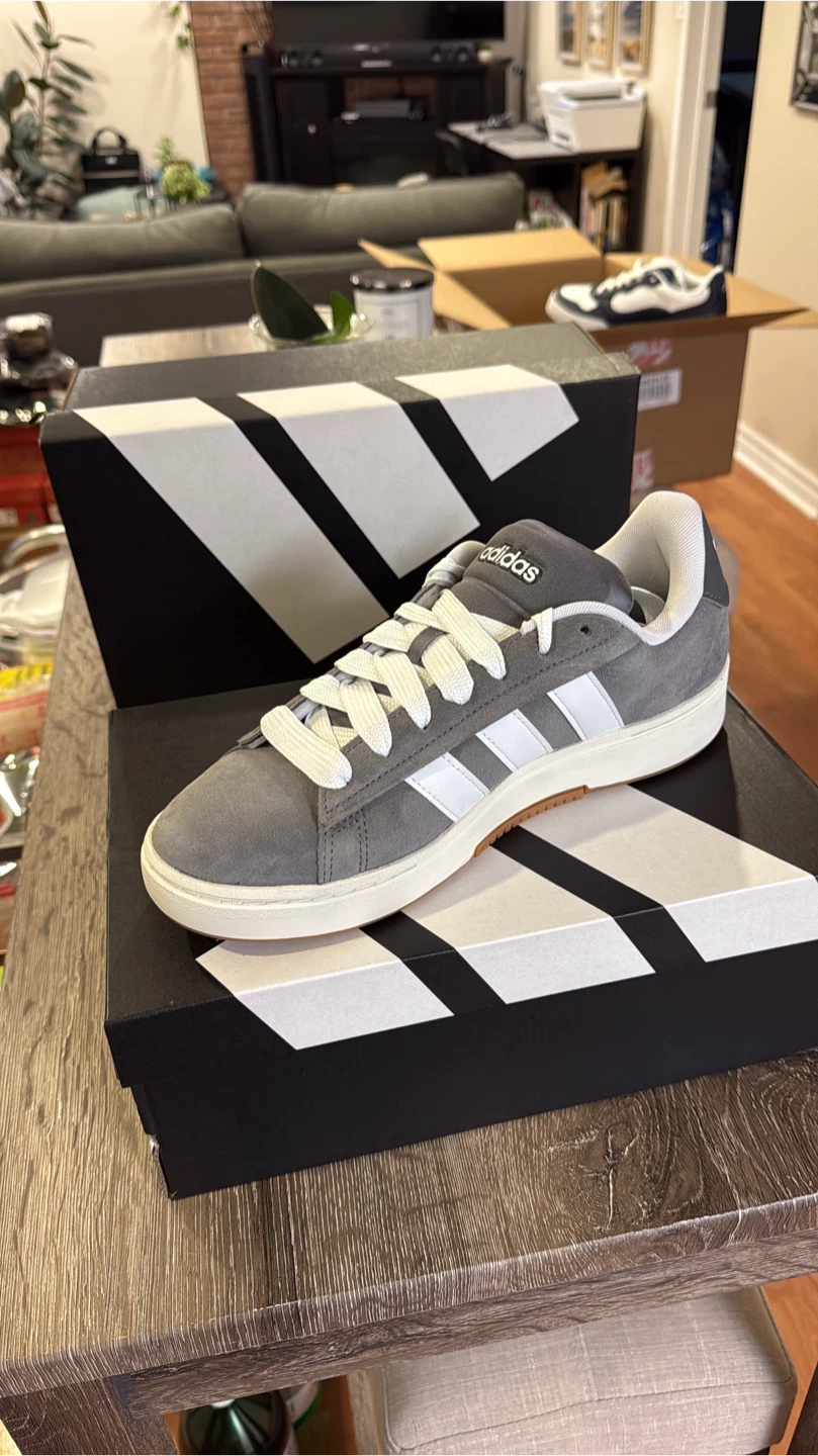 Adidas Grand Court Suede Shoes - Grey - photo 4