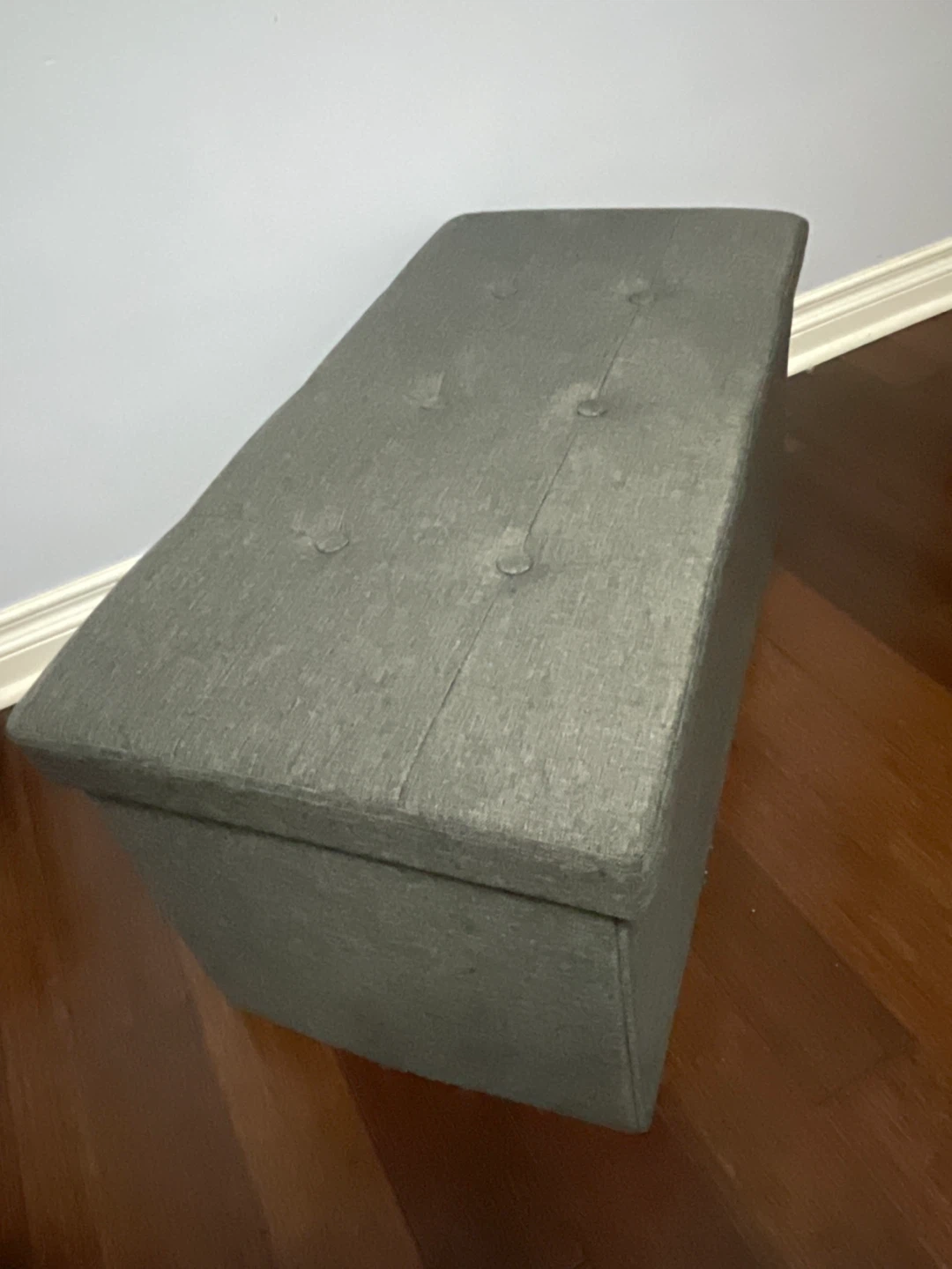 Grey Storage Ottoman Bench - photo 2