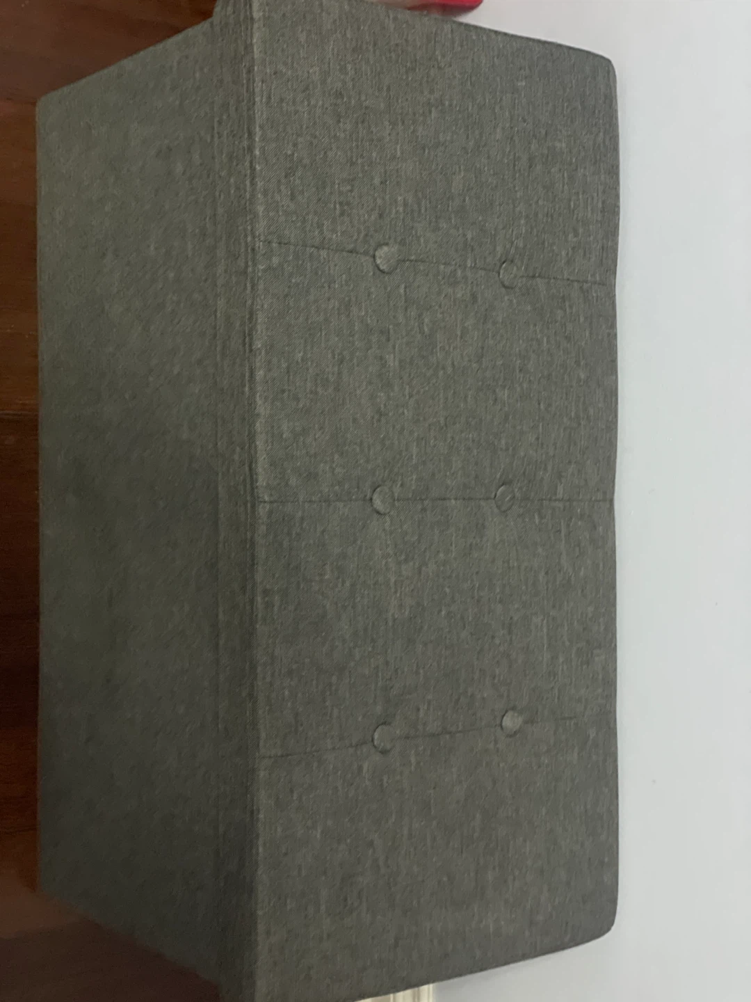 Grey Storage Ottoman Bench