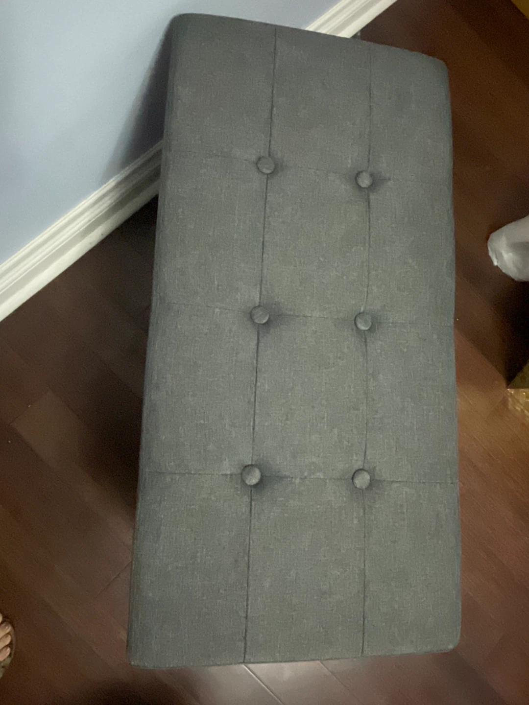 Grey Storage Ottoman Bench - photo 3