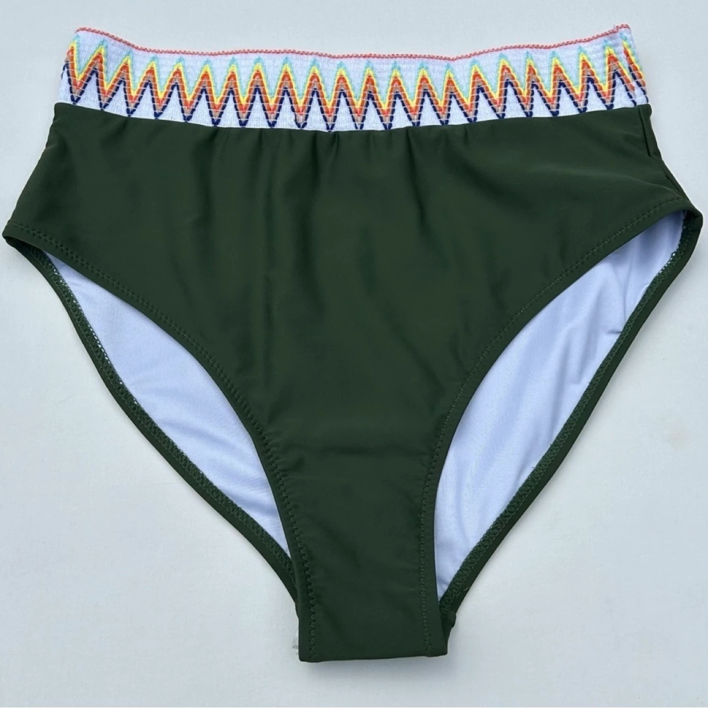 FactMe High Waisted Bikini Bottoms With Embroidered Waist Size L - photo 2