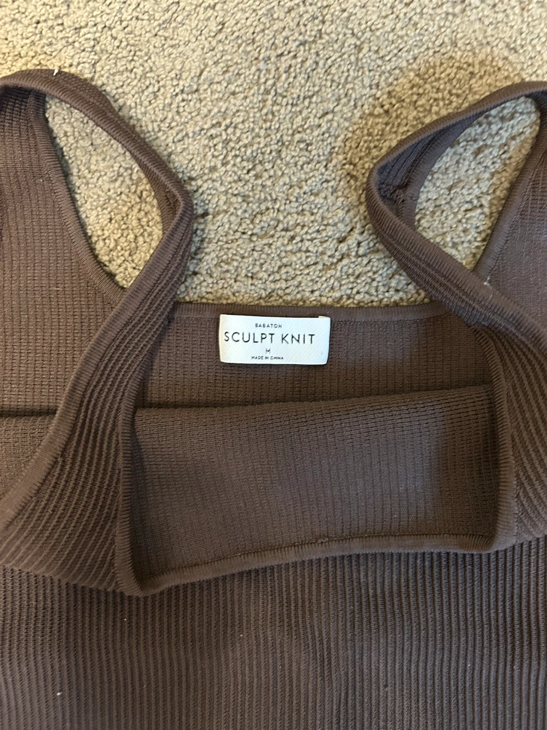 Aritzia Babaton Sculpt Knit Tank - Brown - photo 2
