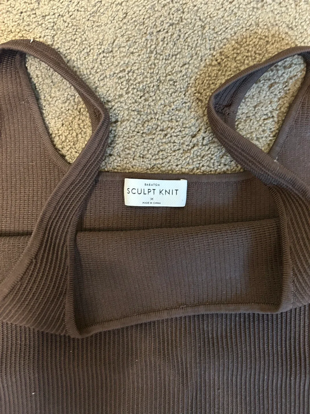 Aritzia Babaton Sculpt Knit Tank - Brown image indicator(2)