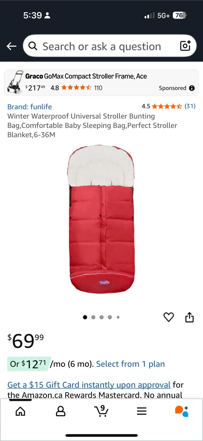 Universal Stroller Bunting Bag - Black image indicator(3)