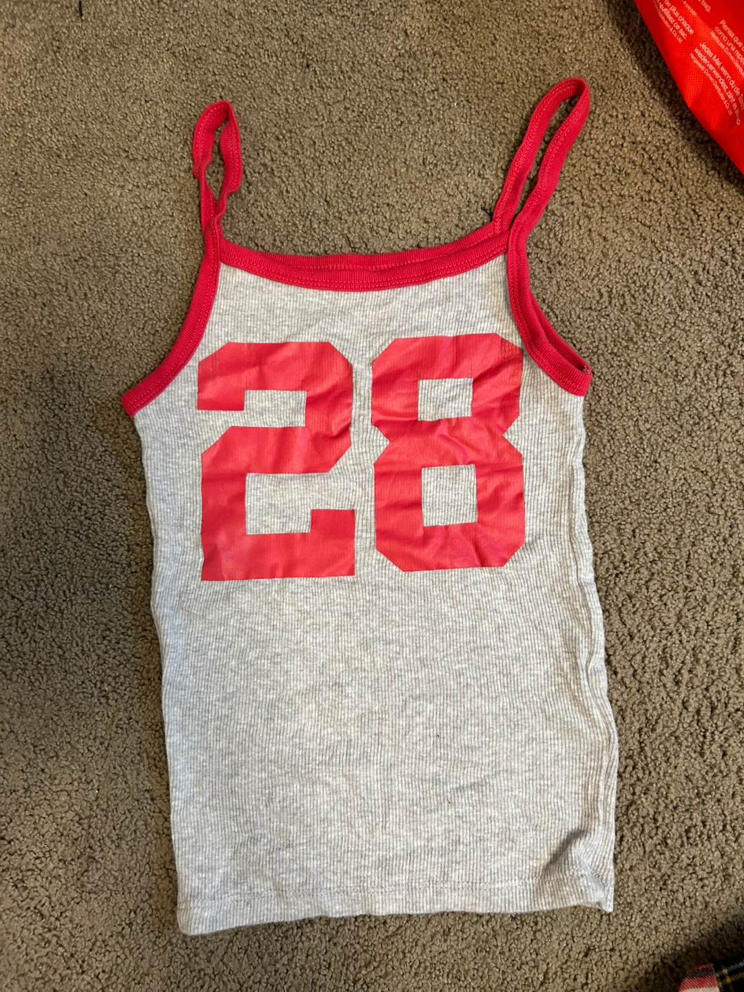 Harlow XS Tank Top - Grey & Red