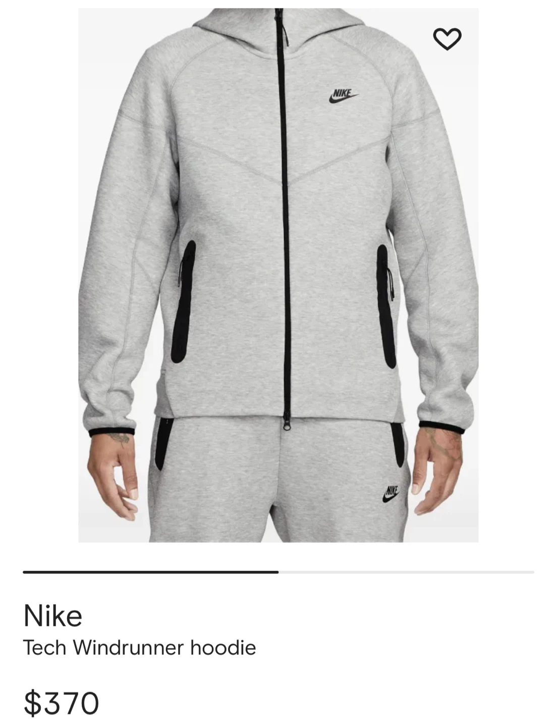 Nike Tech Windrunner Hoodie - Grey, Size L - photo 5