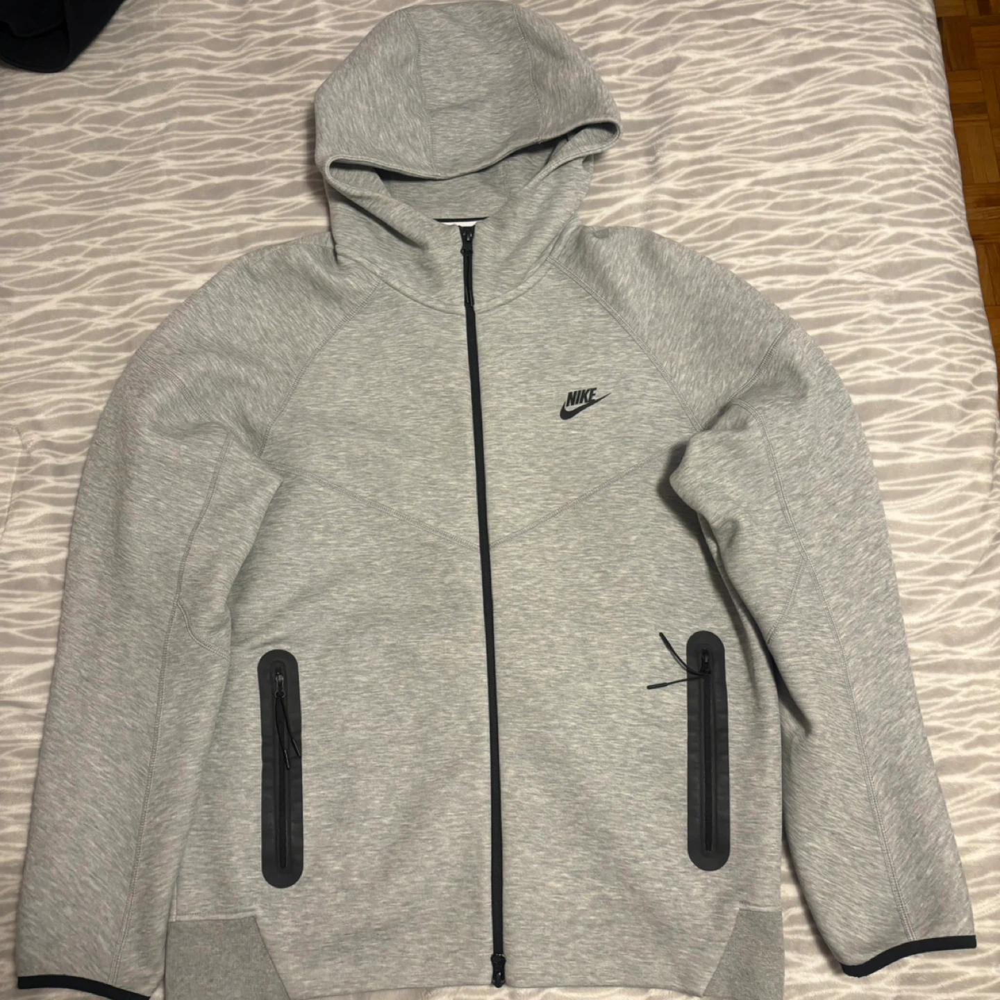 Nike Tech Windrunner Hoodie - Grey, Size L