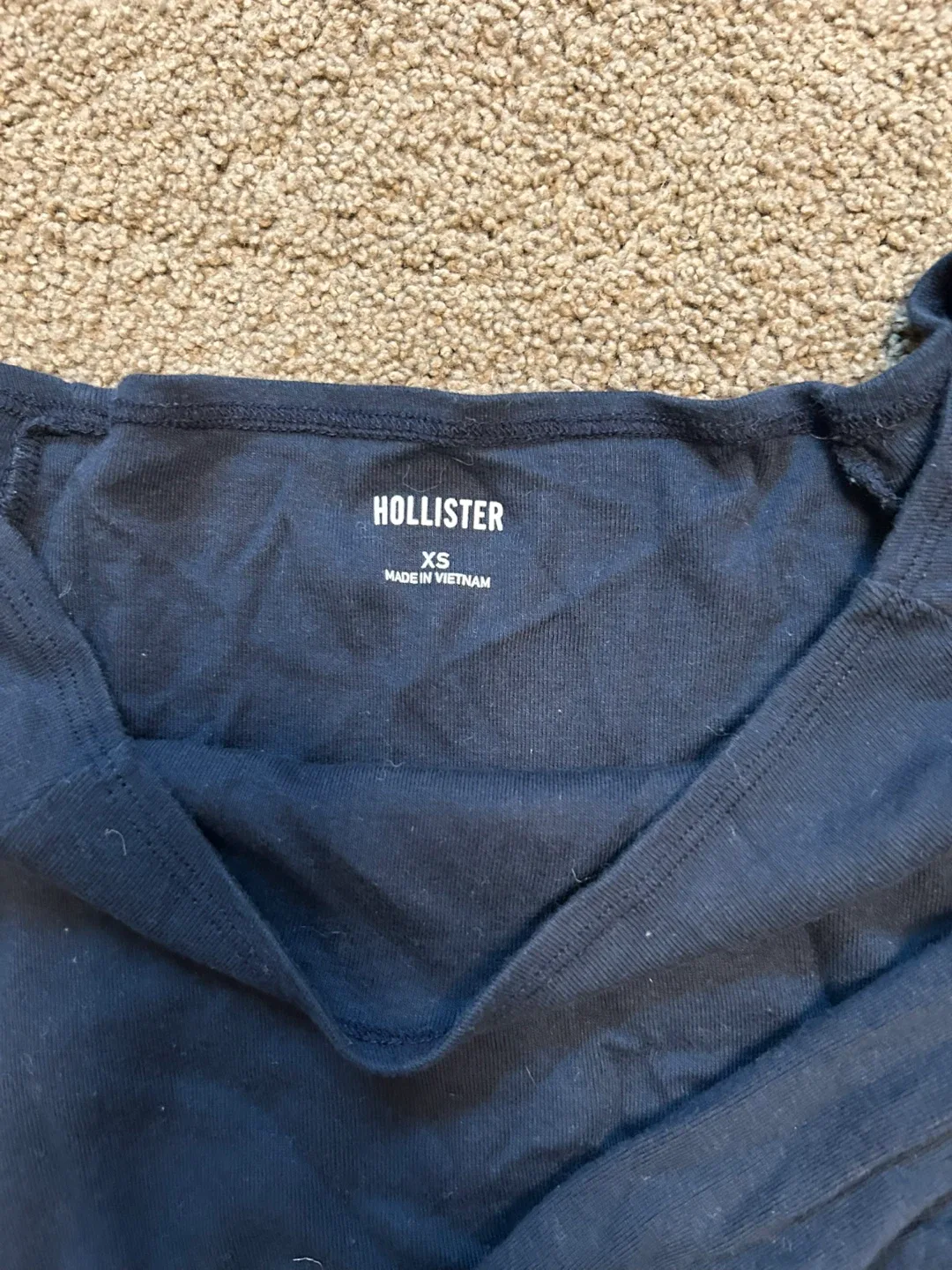 Hollister XS Navy Blue Long Sleeve Top image indicator(2)