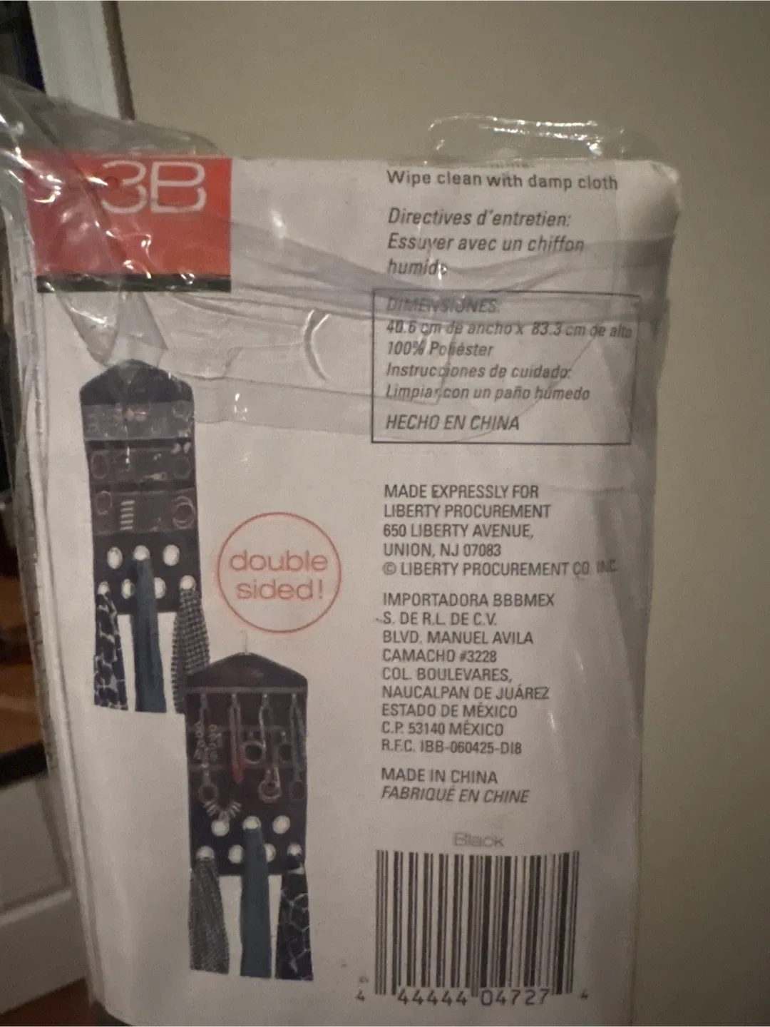 3B Double Sided Jewelry & Scarf Organizer - New! image indicator(2)