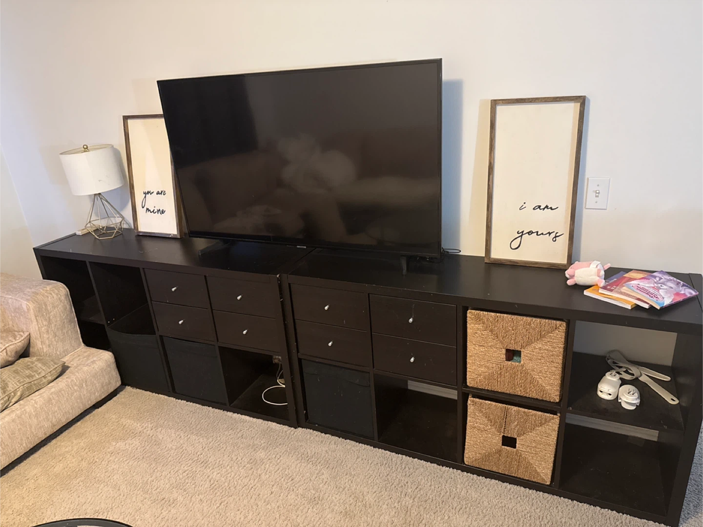 IKEA Kallax Shelf Unit - Black-Brown
