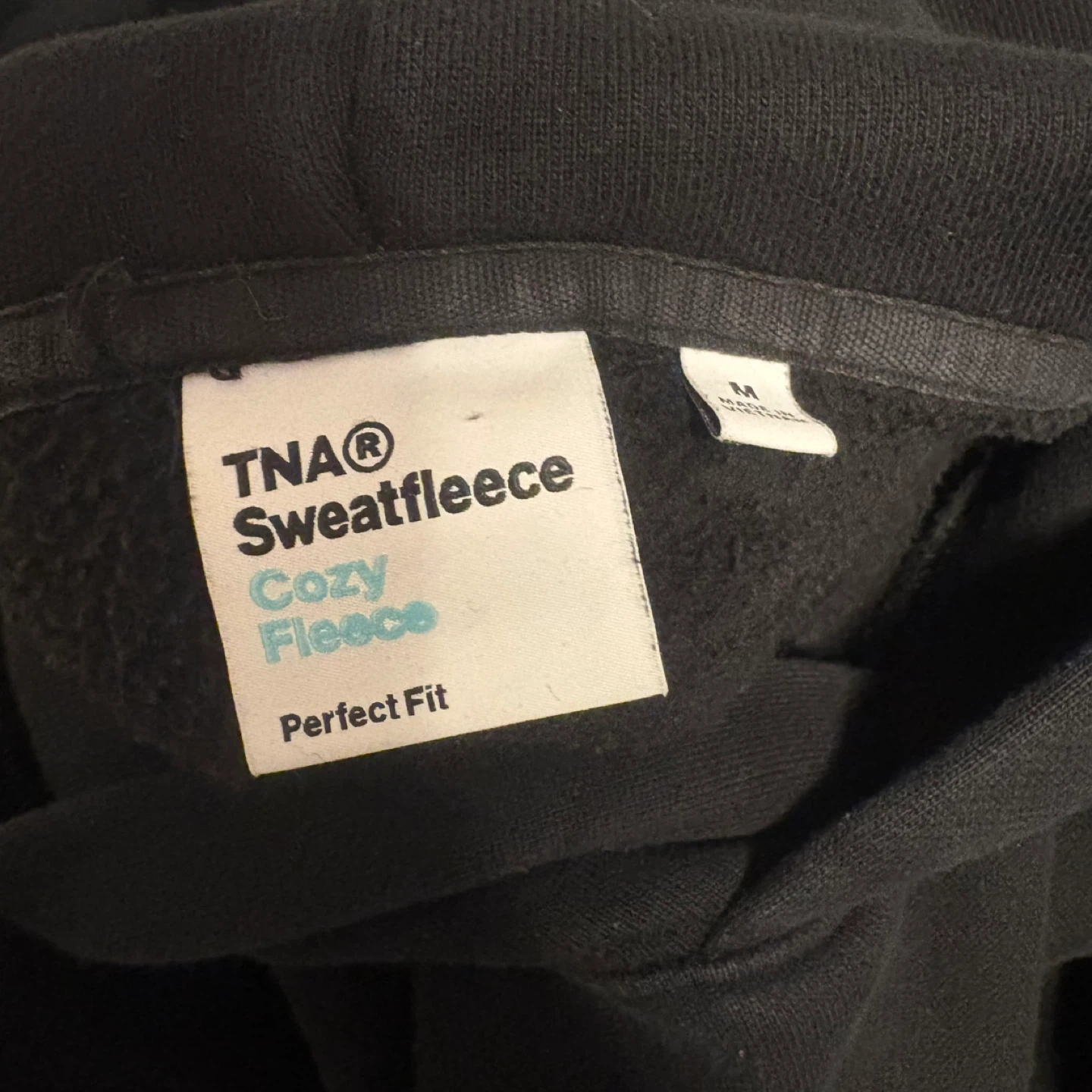 Aritzia TNA Sweatfleece Cozy Fleece Perfect Hoodie - Black, M - photo 3