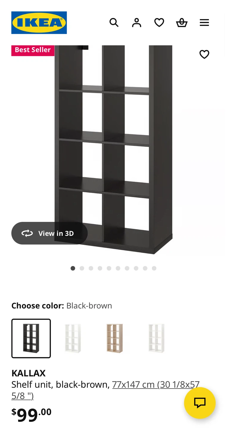 IKEA Kallax Shelf Unit - Black-Brown - photo 4