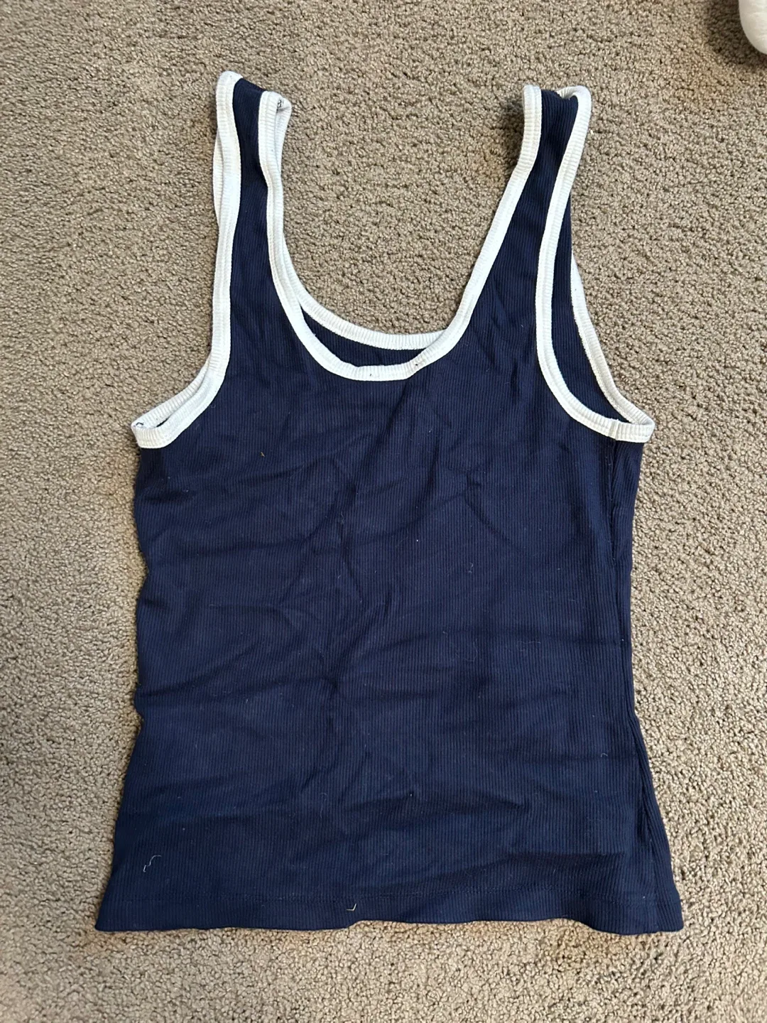 Dynamite Navy Ribbed Tank Top - Size M image indicator(2)