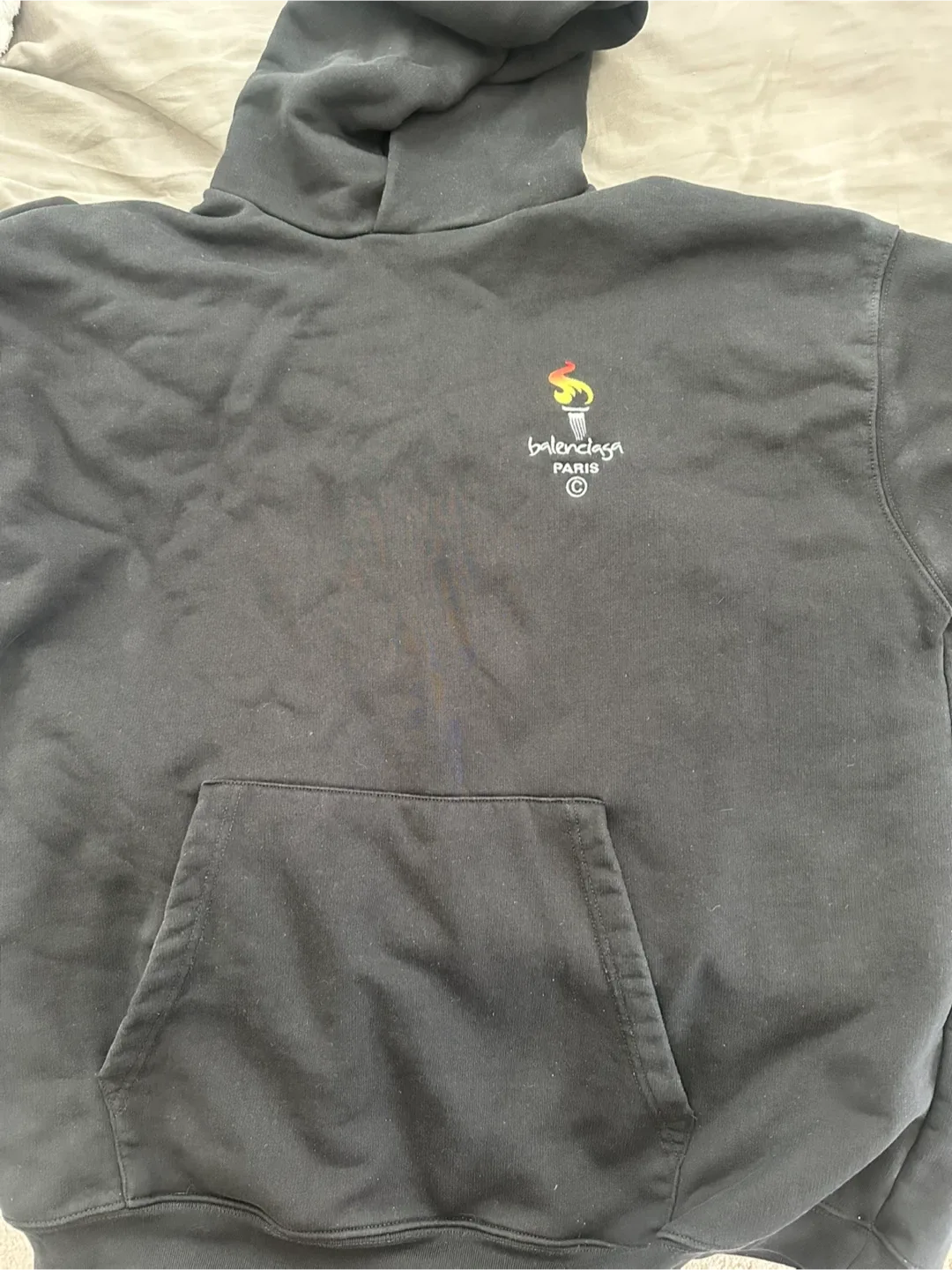 Balenciaga Paris Black Hoodie - Size S image indicator(2)