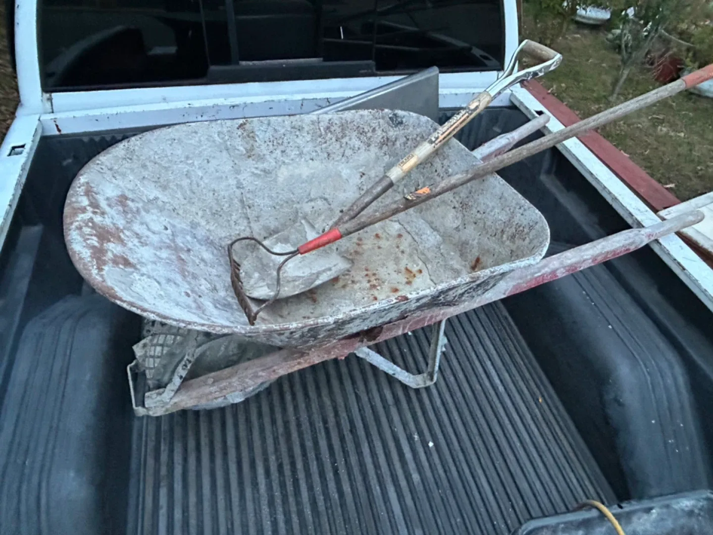 Used Wheelbarrow with Tools