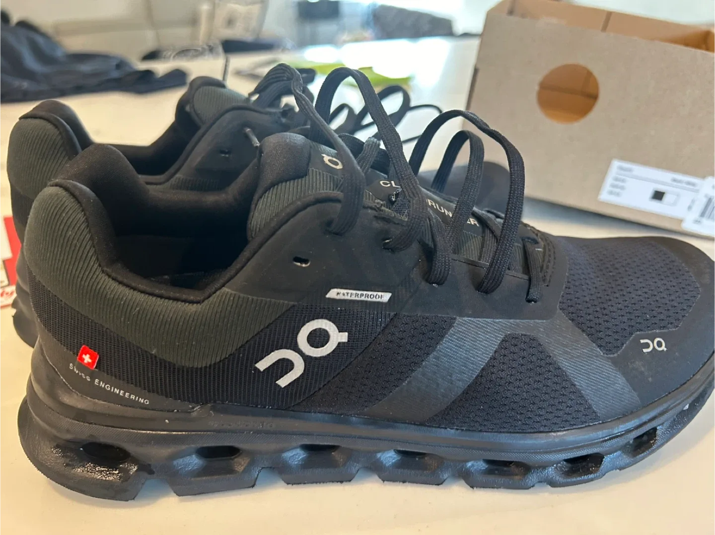 On Cloud 5 Waterproof Black Running Shoes US 8.5 image indicator(4)