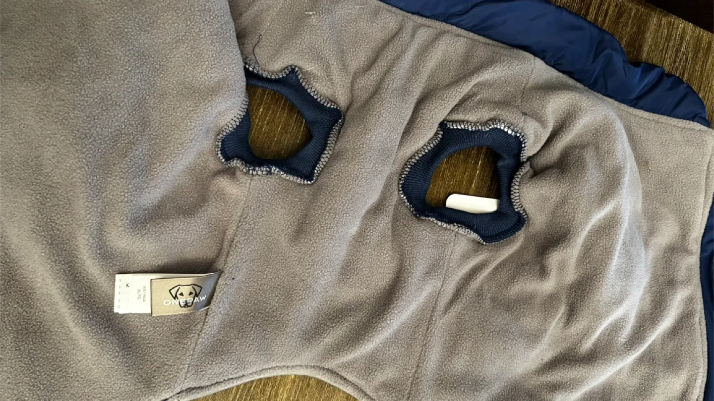 One Paw XL/TG Blue Dog Coat with Harness image indicator(3)