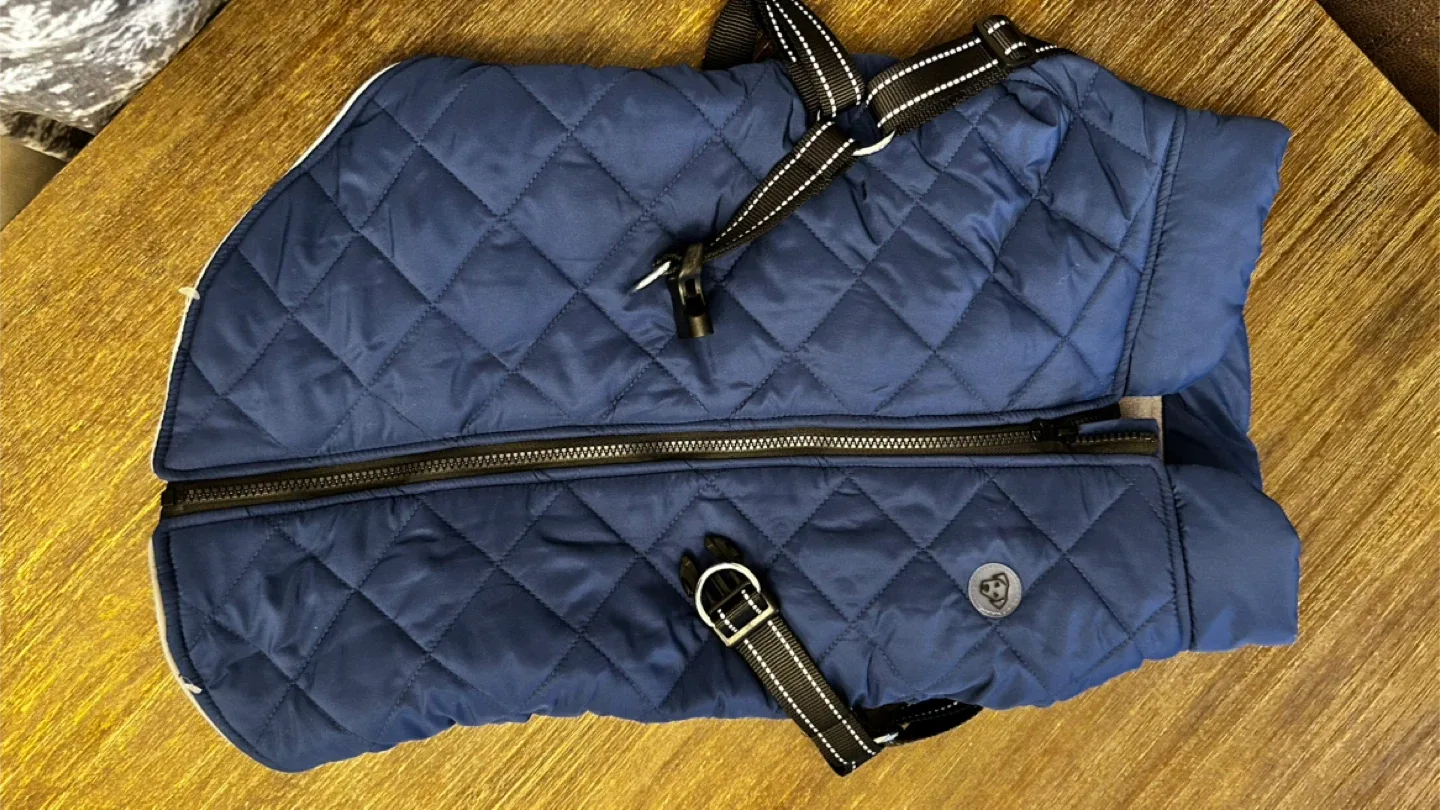 One Paw XL/TG Blue Dog Coat with Harness image indicator(5)