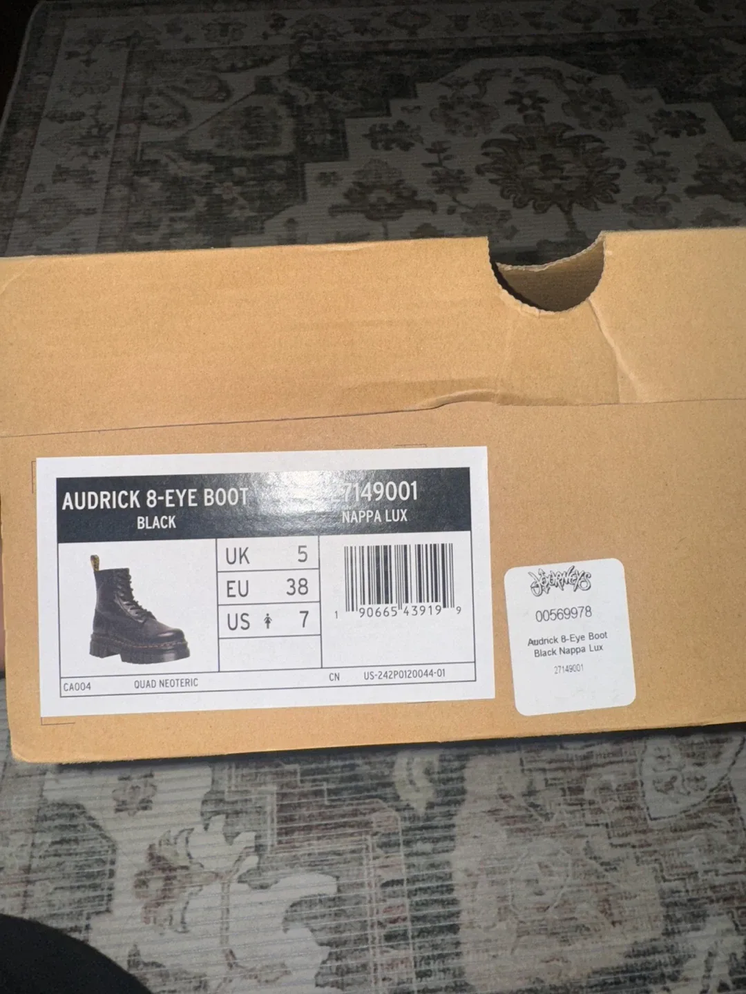 Dr. Martens Audrick 8-Eye Boot, Black, US 7 image indicator(5)