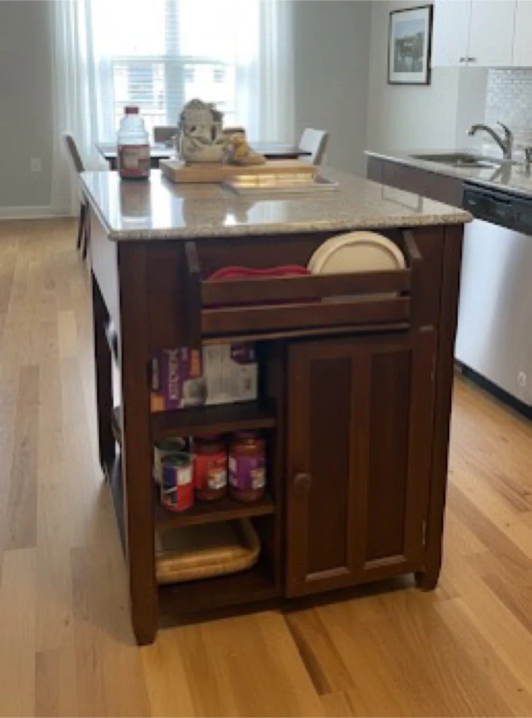 Kitchen Island with Granite Top thumbnail