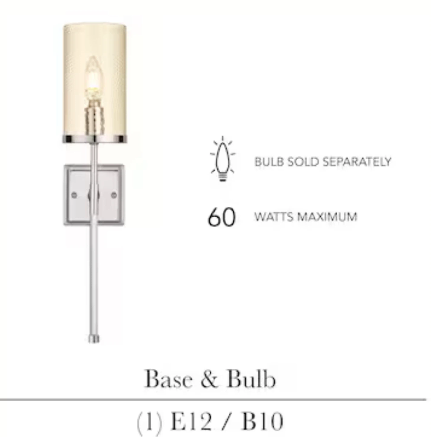 New set of 2 pieces 4-in W 1 -Light Polished Chrome Wall Sconce - photo 5