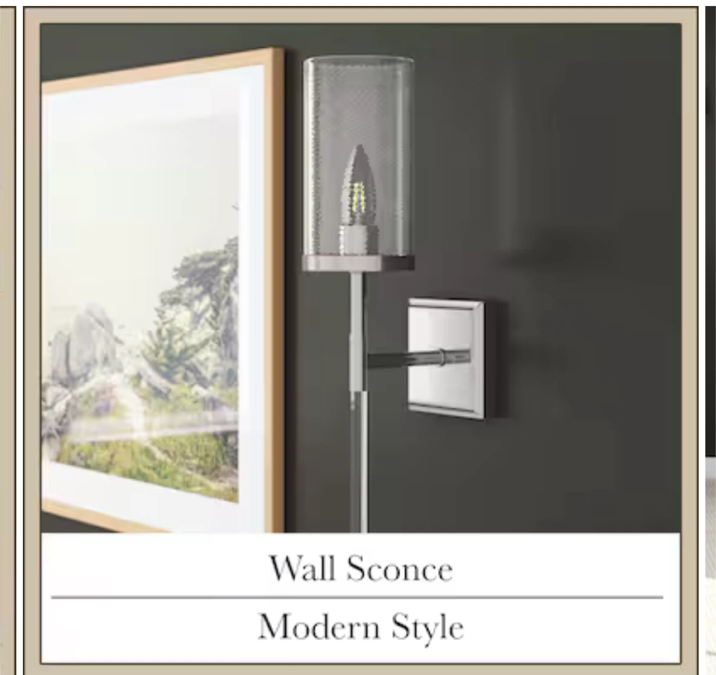 New set of 2 pieces 4-in W 1 -Light Polished Chrome Wall Sconce - photo 3