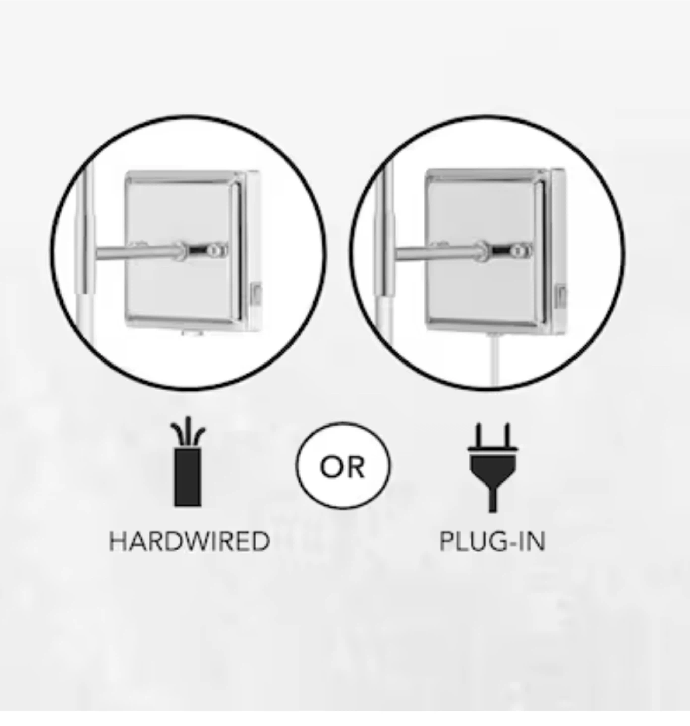New set of 2 pieces 4-in W 1 -Light Polished Chrome Wall Sconce - photo 2