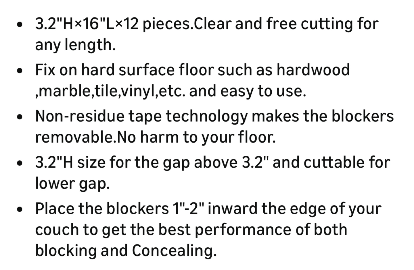 Clear under couch blocker - photo 4