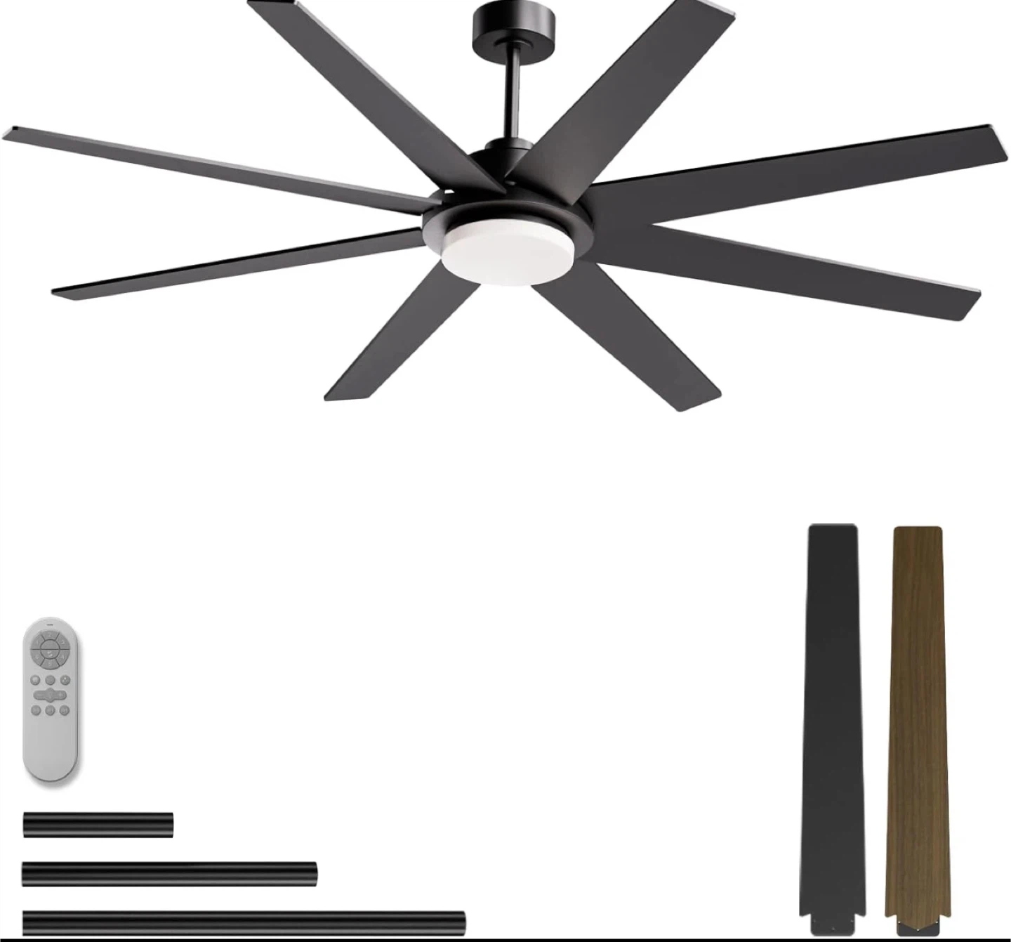 72 Inch Large Ceiling Fan with light and remote control