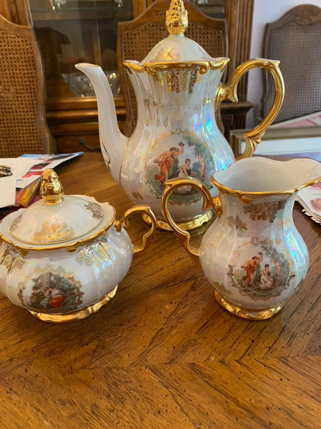 L’amour vintage 3 piece tea set art Deco Victorian MONTREAL image indicator(2)