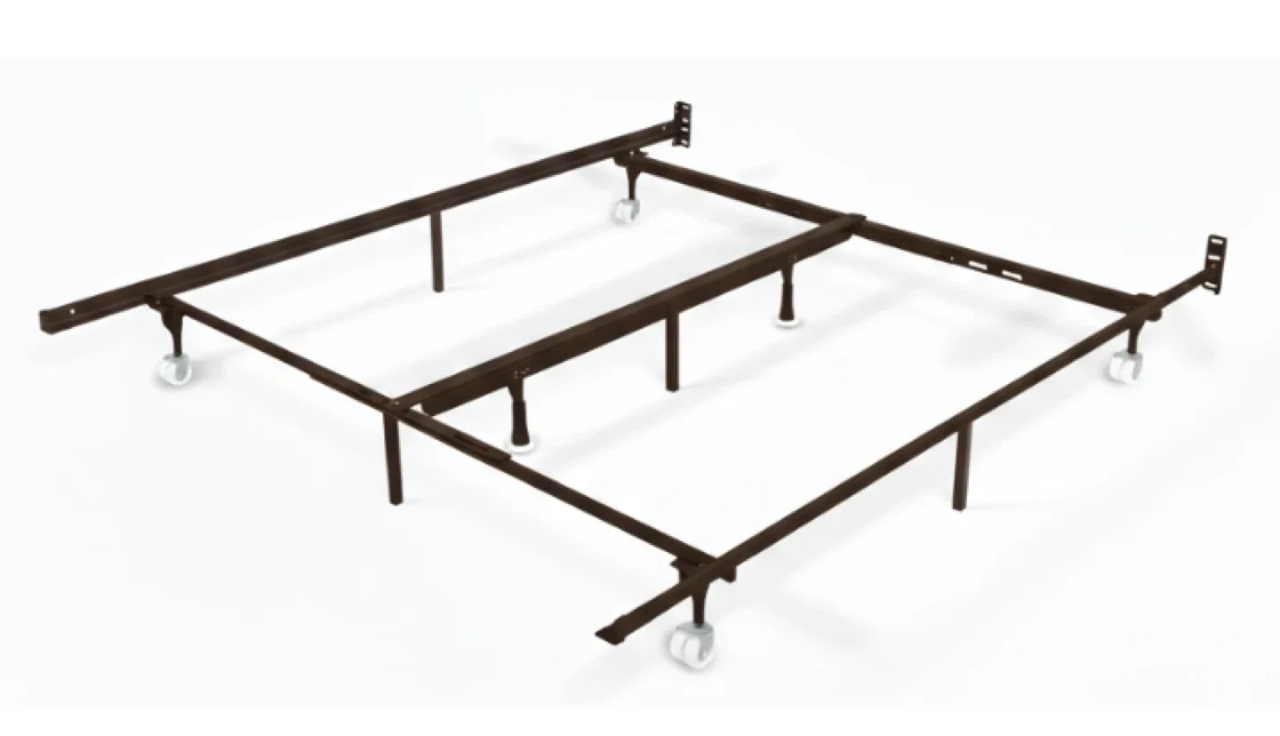 Metal Bed Frame with Wheels - Queen Size thumbnail