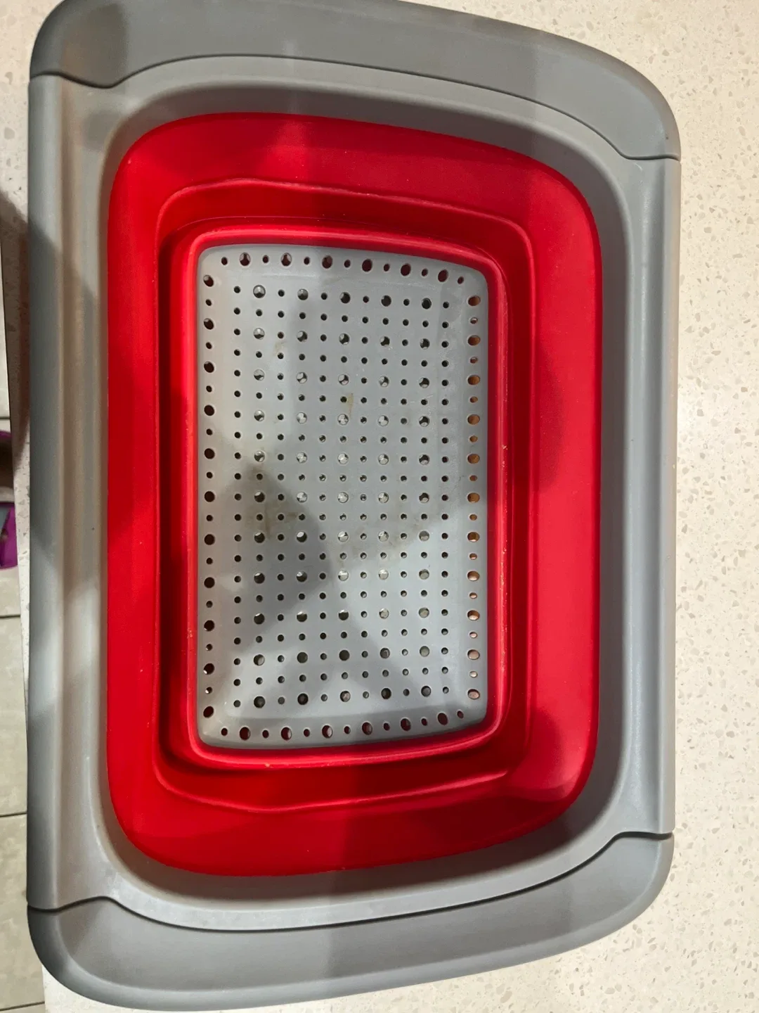 Collapsible Basin - Red & Grey thumbnail