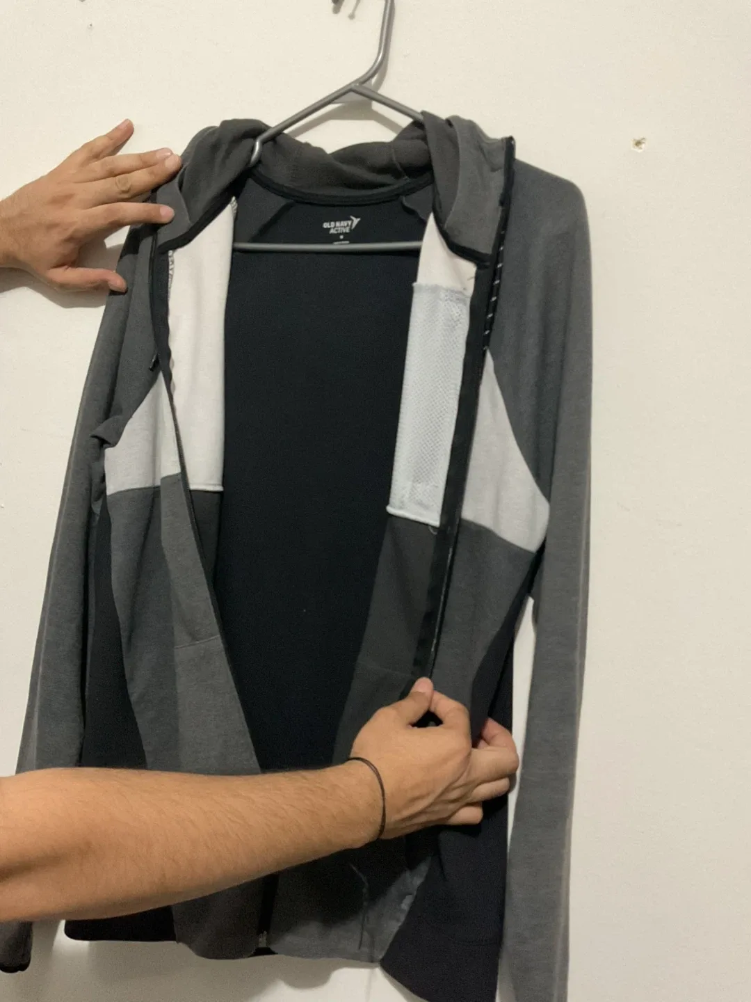 Old Navy Active Zip Hoodie - Grey/Black thumbnail